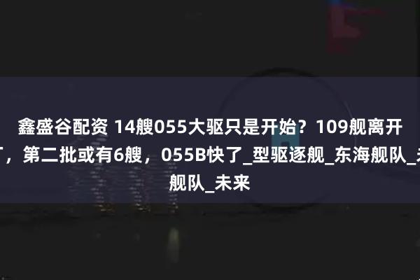 鑫盛谷配资 14艘055大驱只是开始？109舰离开船厂，第二批或有6艘，055B快了_型驱逐舰_东海舰队_未来